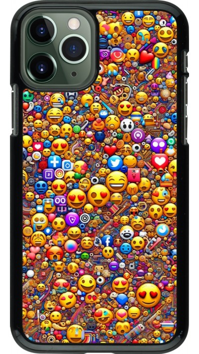 iPhone 11 Pro Case Hülle - Emoji gemischt