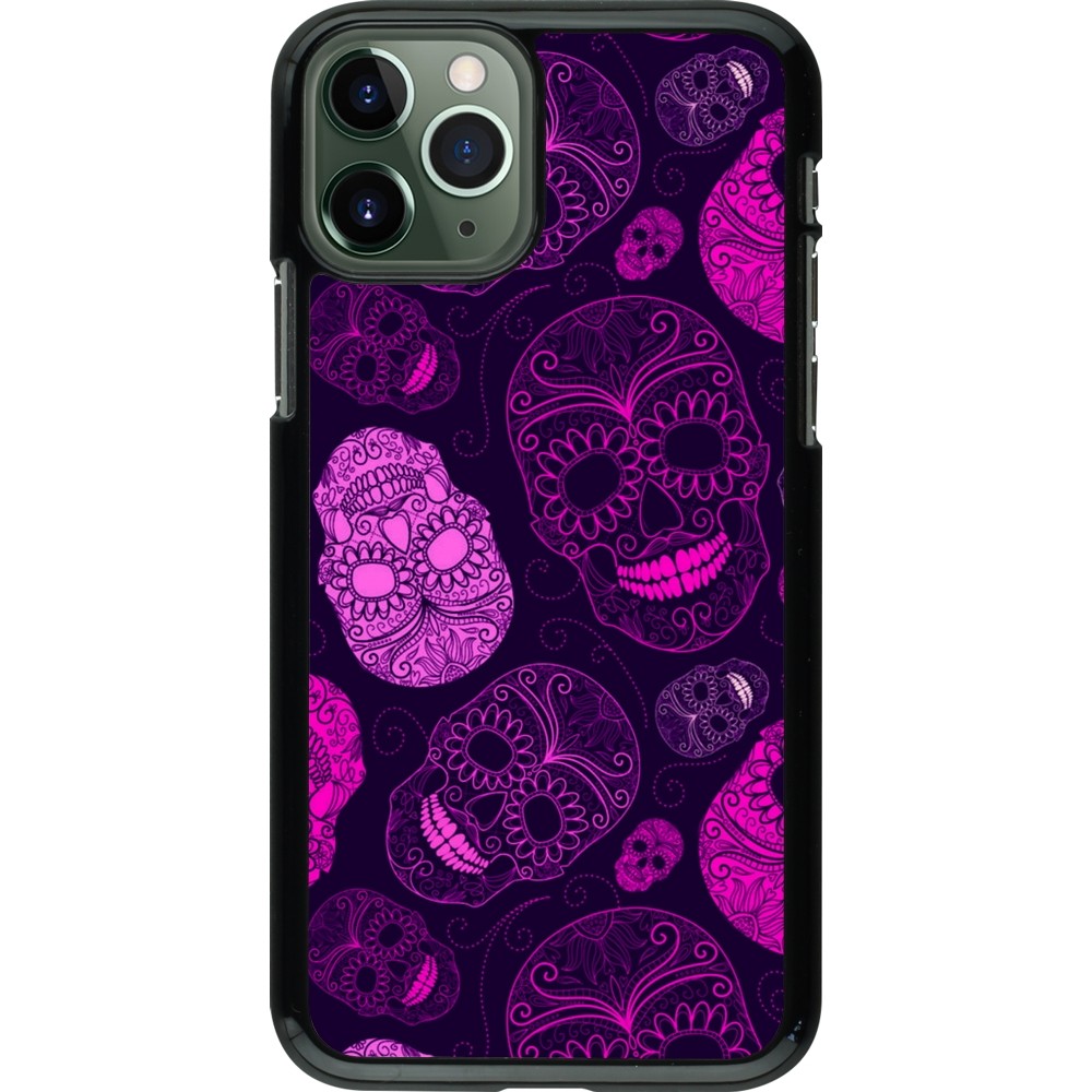 Coque iPhone 11 Pro - Halloween 2023 pink skulls