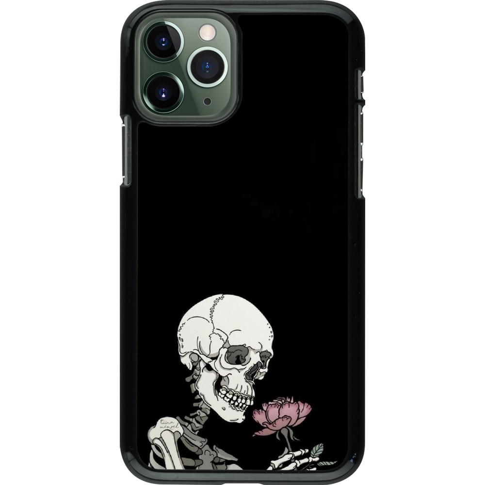 Coque iPhone 11 Pro - Halloween 2023 rose and skeleton