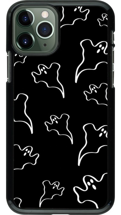 Coque iPhone 11 Pro - Halloween 2024 black and white ghosts