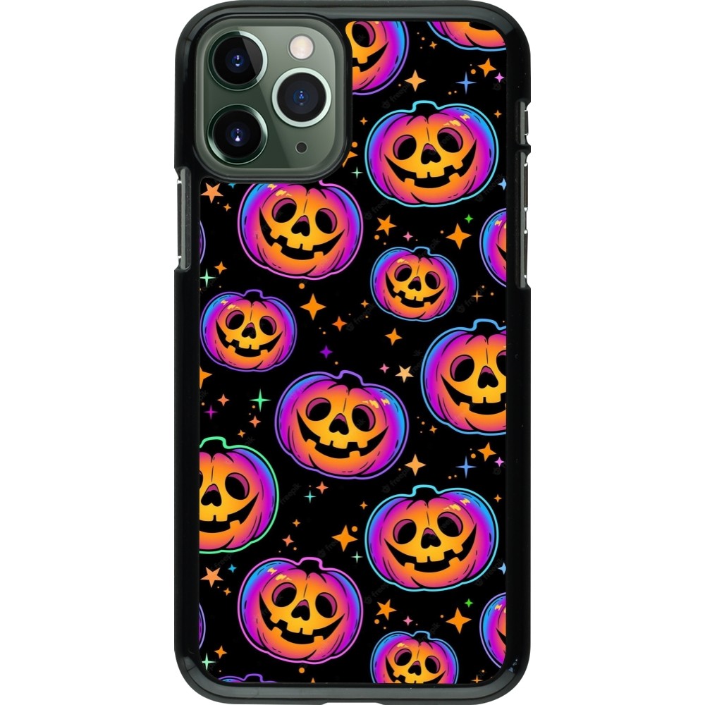 iPhone 11 Pro Case Hülle - Halloween 2024 rainbow pumpkins