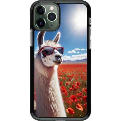 Coque iPhone 11 Pro - Lama Chic en Coquelicot