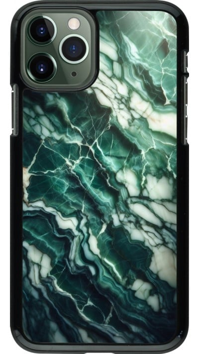 Coque iPhone 11 Pro - Marbre vert majestueux