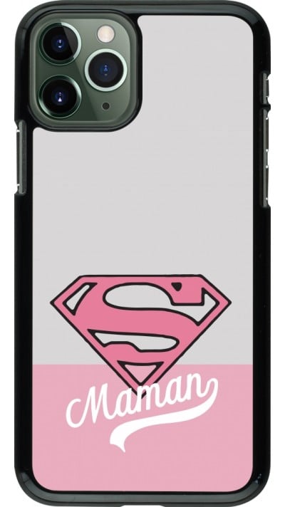 Coque iPhone 11 Pro - Mom 2024 Super hero maman