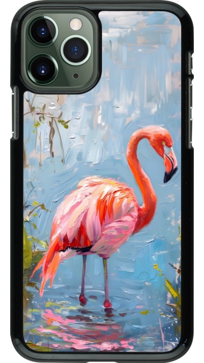 Coque iPhone 11 Pro - Paint Flamingo