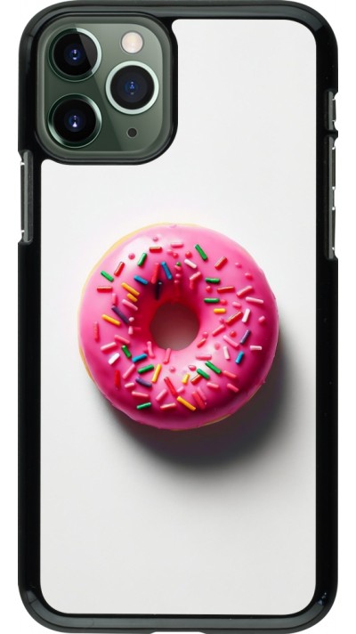 iPhone 11 Pro Case Hülle - Weisser Hintergrund, pinker Donut