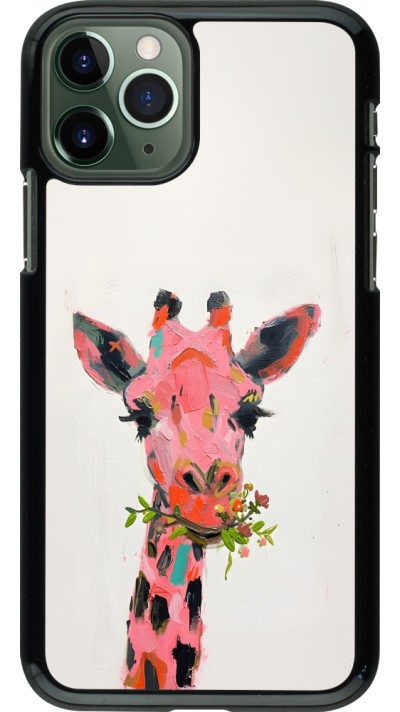 Coque iPhone 11 Pro - Pink Girafe Paint