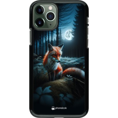 Coque iPhone 11 Pro - Renard lune forêt