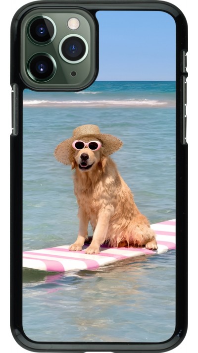 Coque iPhone 11 Pro - Summer Dog on Paddle