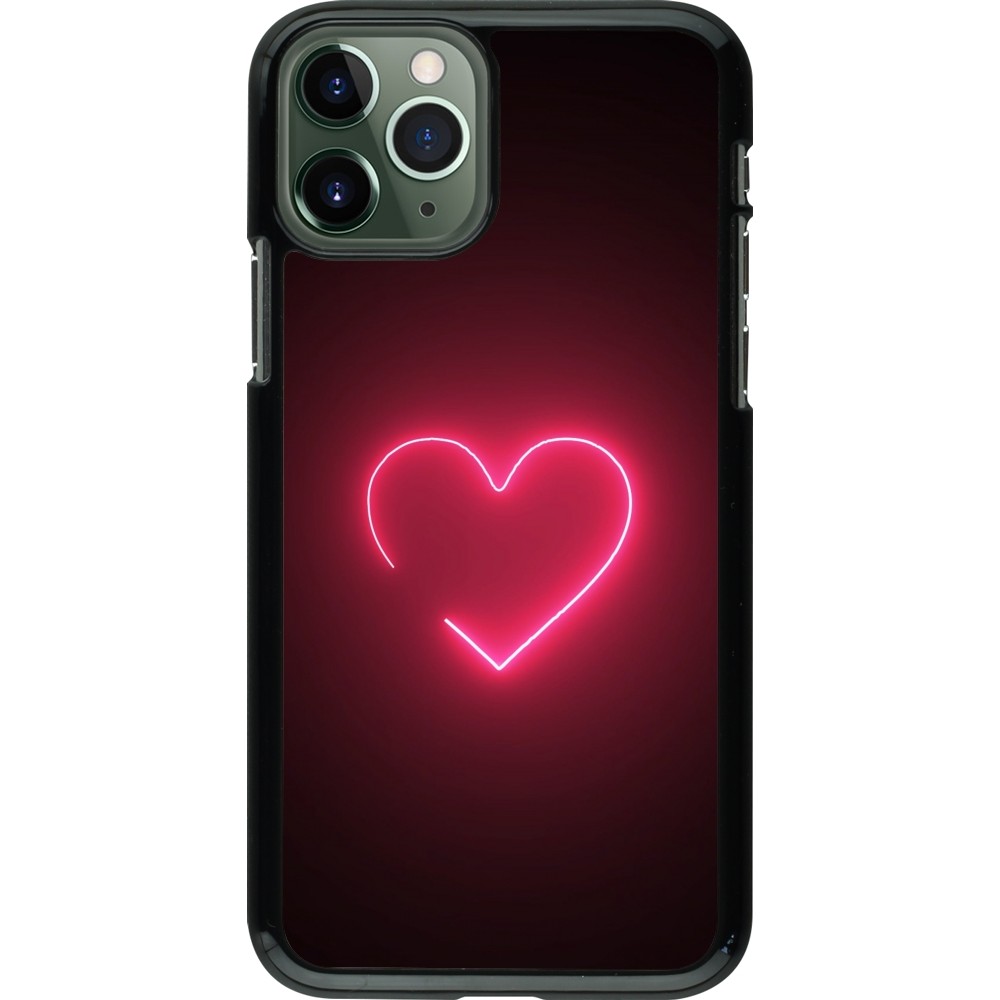 Coque iPhone 11 Pro - Valentine 2023 single neon heart