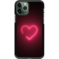 Coque iPhone 11 Pro - Valentine 2023 single neon heart