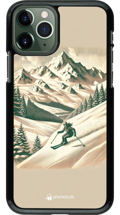 Coque iPhone 11 Pro - Vintage Ski Mountain