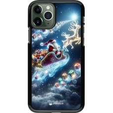 Coque iPhone 11 Pro - Noël 2023 Père Noël enchanté