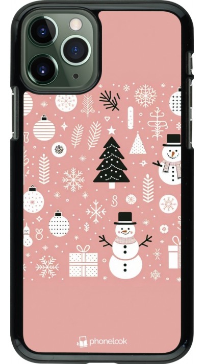 iPhone 11 Pro Case Hülle - Weihnachten 2024 Rose Schneemann Weihnachten