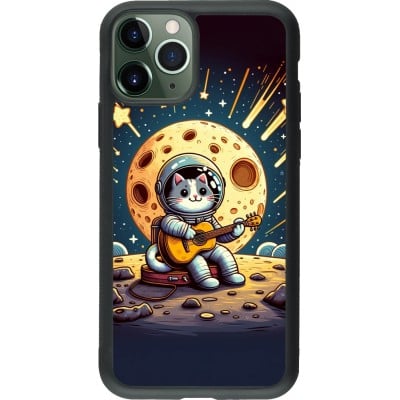 Coque iPhone 11 Pro - Silicone rigide noir AstroCat RockLune