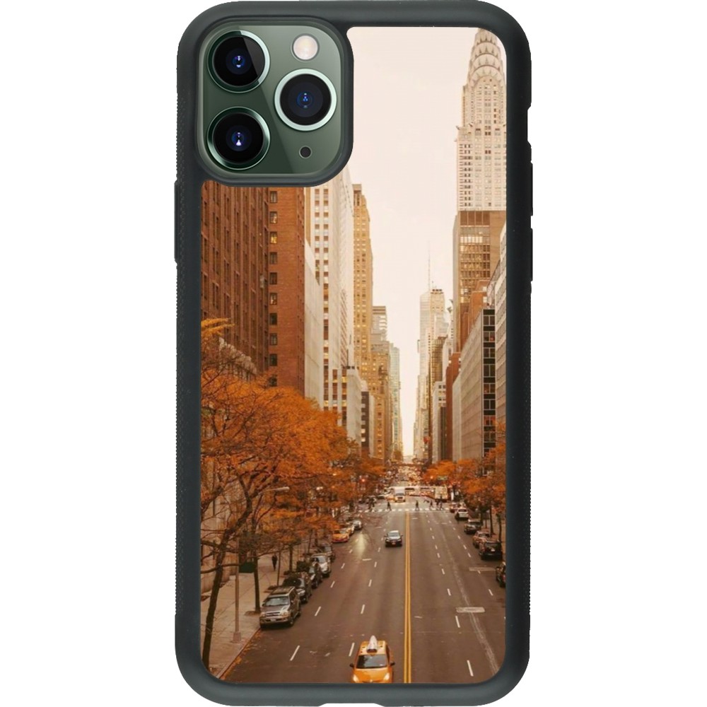 Coque iPhone 11 Pro - Silicone rigide noir Autumn 2024 New York city