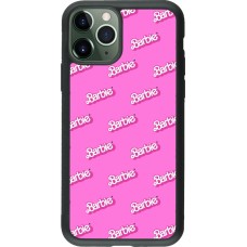 Coque iPhone 11 Pro - Silicone rigide noir Barbie Pattern