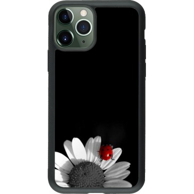 Coque iPhone 11 Pro - Silicone rigide noir Black and white Cox