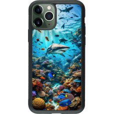 Coque iPhone 11 Pro - Silicone rigide noir Bora Bora Mer et Merveilles