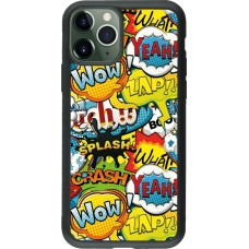 Coque iPhone 11 Pro - Silicone rigide noir Cartoons slogans