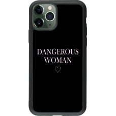 Coque iPhone 11 Pro - Silicone rigide noir Dangerous woman