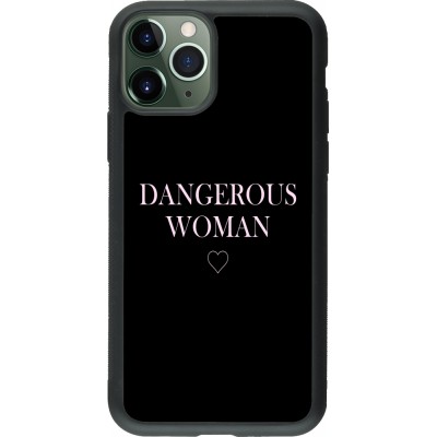 Coque iPhone 11 Pro - Silicone rigide noir Dangerous woman