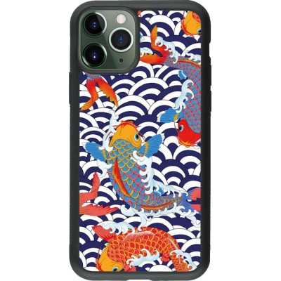 Coque iPhone 11 Pro - Silicone rigide noir Easter 2023 japanese fish