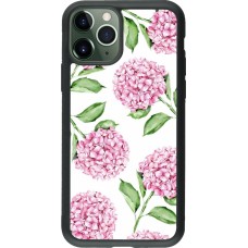 Coque iPhone 11 Pro - Silicone rigide noir Easter 2024 pink flowers