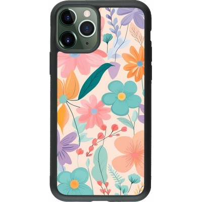 Coque iPhone 11 Pro - Silicone rigide noir Easter 2024 spring flowers