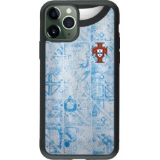 iPhone 11 Pro Case Hülle - Silikon schwarz Portugal Away personalisierbares Fussballtrikot