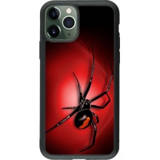 Coque iPhone 11 Pro - Silicone rigide noir Halloween 2023 spider black widow