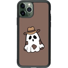 Coque iPhone 11 Pro - Silicone rigide noir Halloween 2024 cowboy ghost