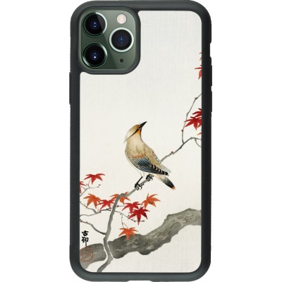 Coque iPhone 11 Pro - Silicone rigide noir Japanese Bird