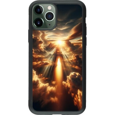 Coque iPhone 11 Pro - Silicone rigide noir Lueur Céleste Zenith