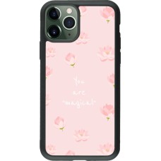 Coque iPhone 11 Pro - Silicone rigide noir Mom 2023 your are magical