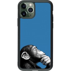 Coque iPhone 11 Pro - Silicone rigide noir Monkey Pop Art