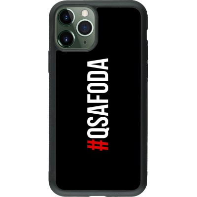 Coque iPhone 11 Pro - Silicone rigide noir Qsafoda 1