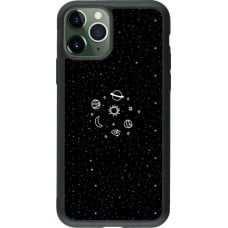 Coque iPhone 11 Pro - Silicone rigide noir Space Doodle