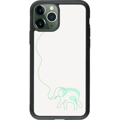 Coque iPhone 11 Pro - Silicone rigide noir Spring 23 baby elephant