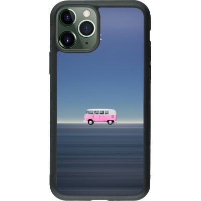 Coque iPhone 11 Pro - Silicone rigide noir Spring 23 pink bus