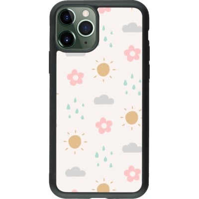 Coque iPhone 11 Pro - Silicone rigide noir Spring 23 weather