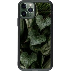 Coque iPhone 11 Pro - Silicone rigide noir Spring 23 fresh plants