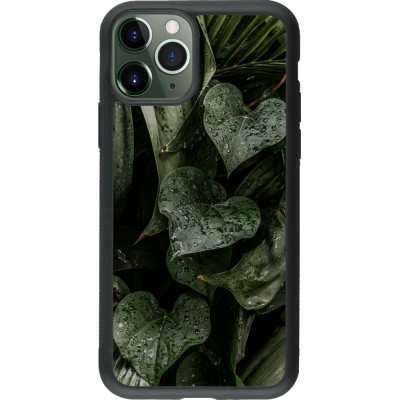 Coque iPhone 11 Pro - Silicone rigide noir Spring 23 fresh plants