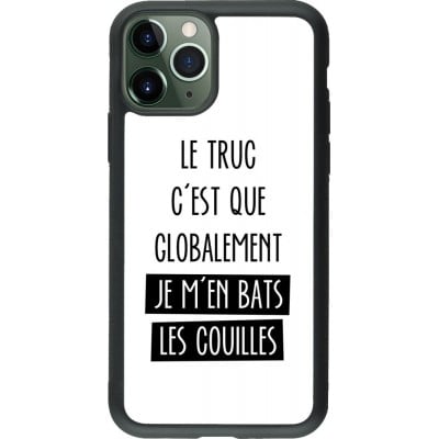 Coque iPhone 11 Pro - Silicone rigide noir Le truc globalement bats les couilles