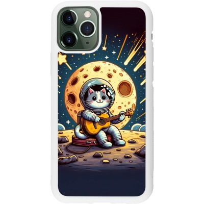 Coque iPhone 11 Pro - Silicone rigide blanc AstroCat RockLune