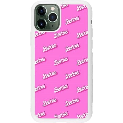 Coque iPhone 11 Pro - Silicone rigide blanc Barbie Pattern