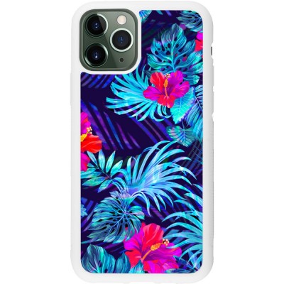 Coque iPhone 11 Pro - Silicone rigide blanc Blue Forest