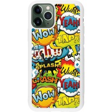 Coque iPhone 11 Pro - Silicone rigide blanc Cartoons slogans