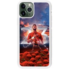 Coque iPhone 11 Pro - Silicone rigide blanc Djokovic 23 Grand Slam