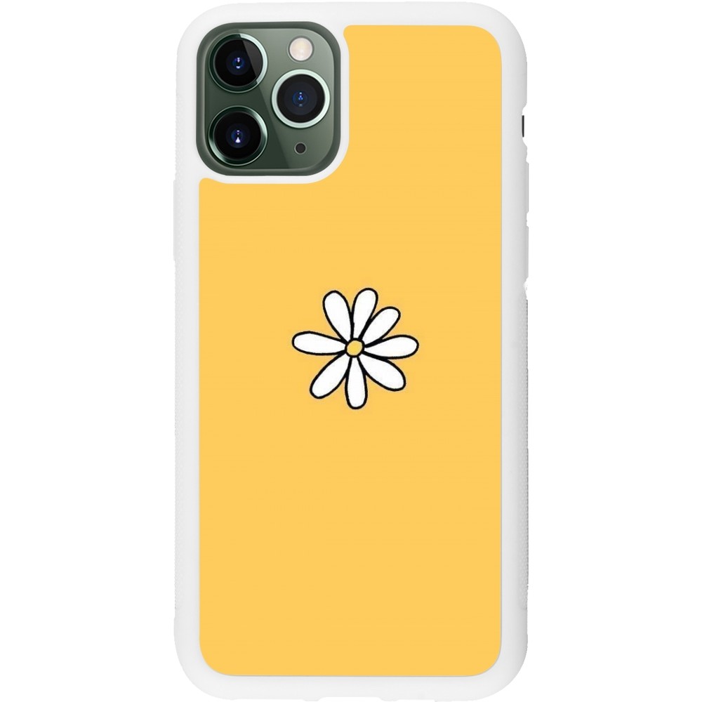 Coque iPhone 11 Pro - Silicone rigide blanc Easter 2023 daisy